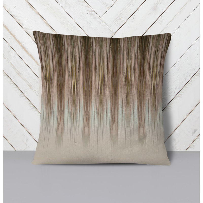 Throw Pillow With Insert, Brown Striped 3, 20"H x 20"W