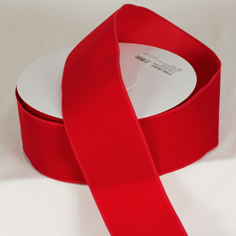 Ruban de velours, H 0,12 po x l 3 po x P 1800 po, Rouge