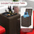 7 Pieces Outdoor Furniture Set with Fire Pit Table and Propane Tank Cover Black-904043345