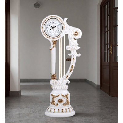 Horloge de plancher sculptée en résine