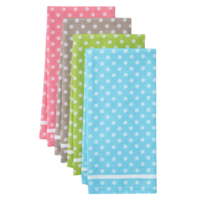 Cotton Jacquard Tea Towel Kitchen Towel, Chestnut