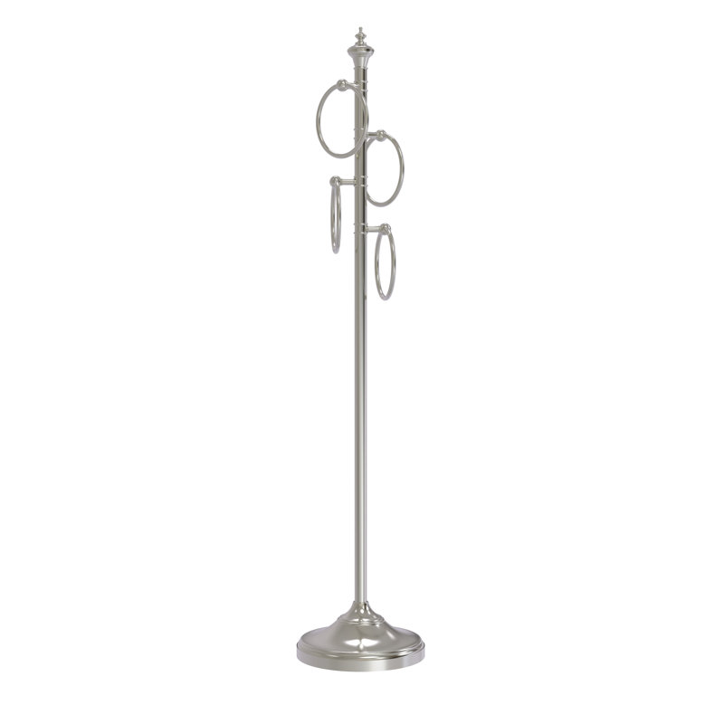 Porte-serviettes sur pied Gober, Nickel satiné