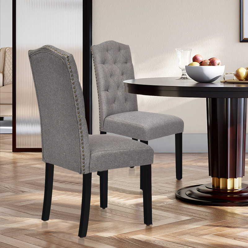 Chaise parsons rembourrée Eastport, Gris