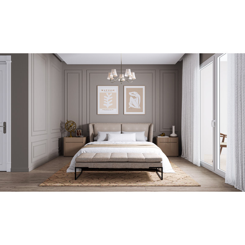 Lustre linéaire Amedio, 5 lumières, H 11,5 po x l 29,5 po x P 29,5 po, Nickel brossé