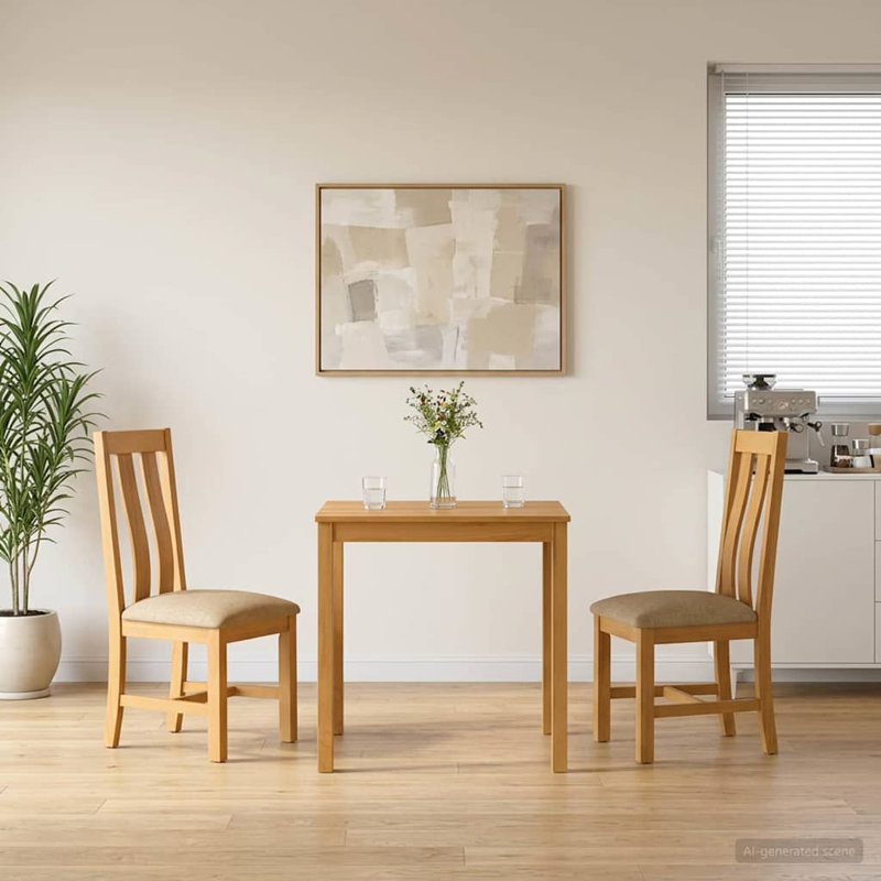 Oak Solid Wood Dining Set, 3