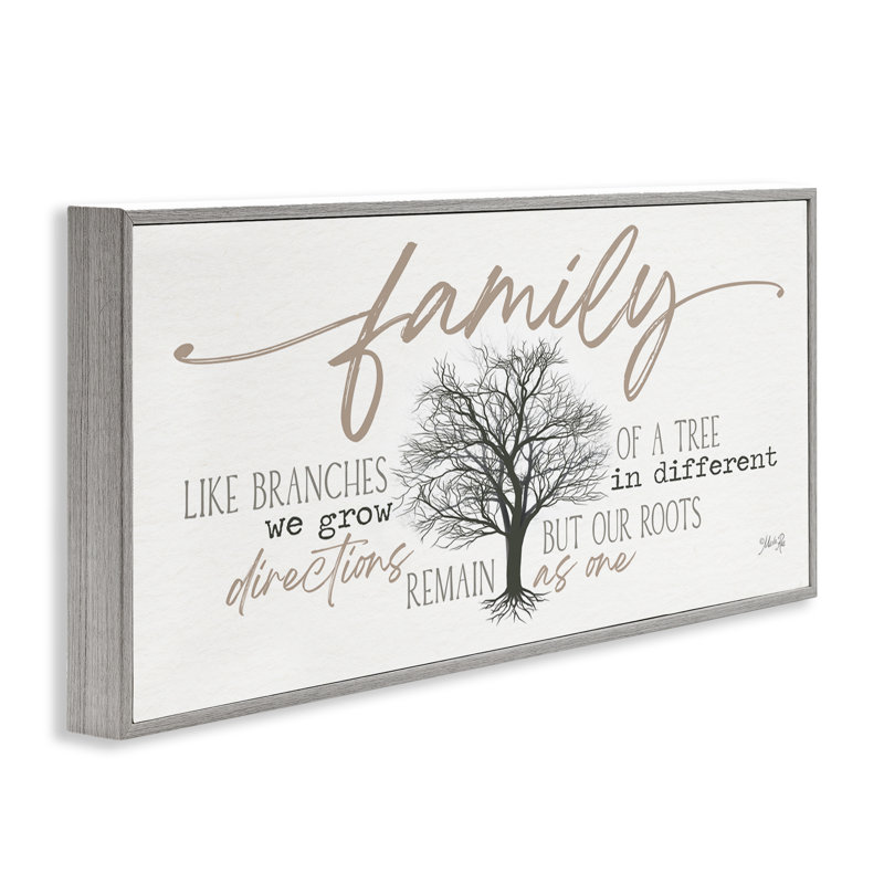 «Family Like a Tree Sentiment», art giclée par Marla Rae, Estampe numérique Farmhouse, H 13 po x l 30 po