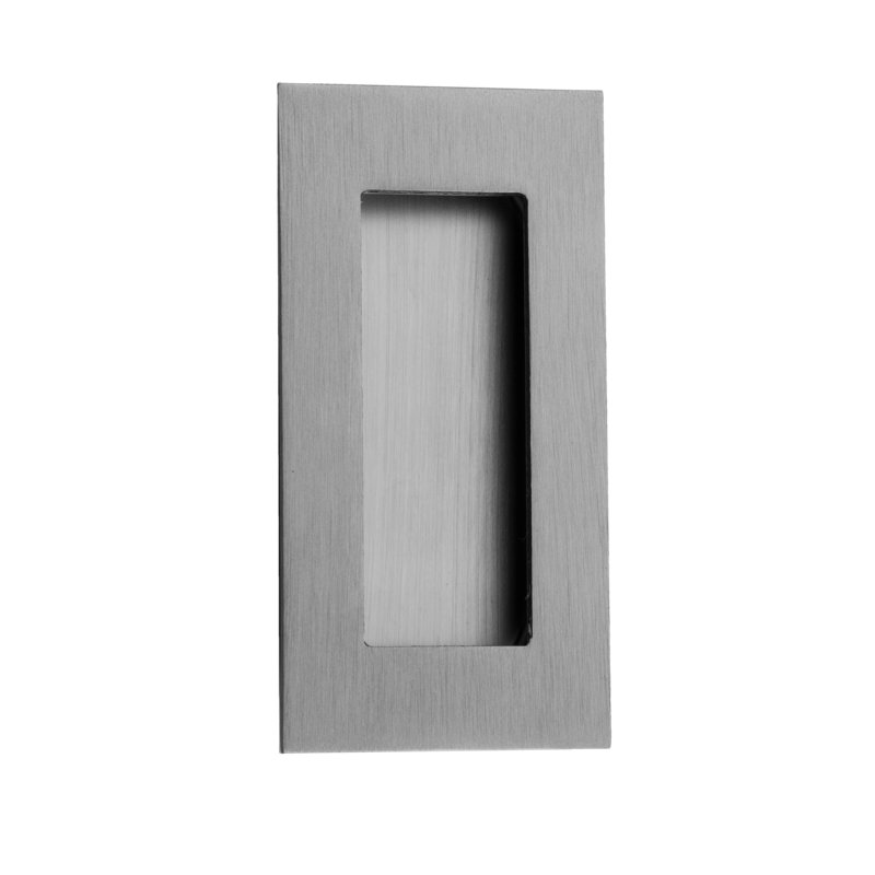 Flush Pull Plate, Satin Stainless Steel