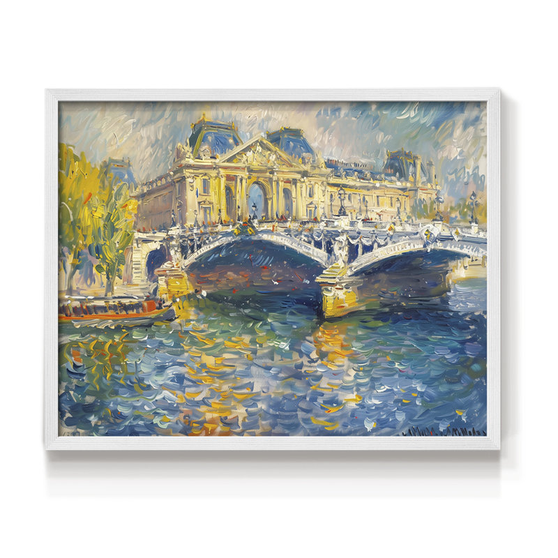 Série paysage - CXV III - Reproduction encadrée - Restickable, H 16 po x l 20 po, Blanc