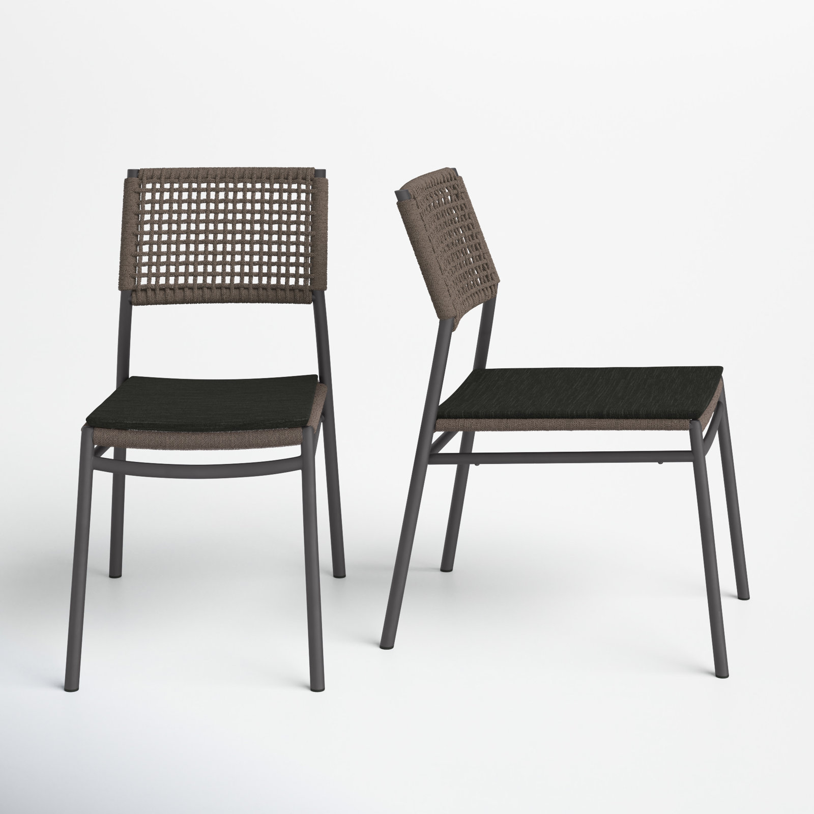 Trennen Premium All-Weather Wicker Outdoor Dining Side Chair with Cushion