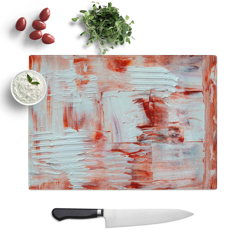 Tempered Glass Art Painting Vol.306 Chopping Board, 39 cm W x 28.5 cm L