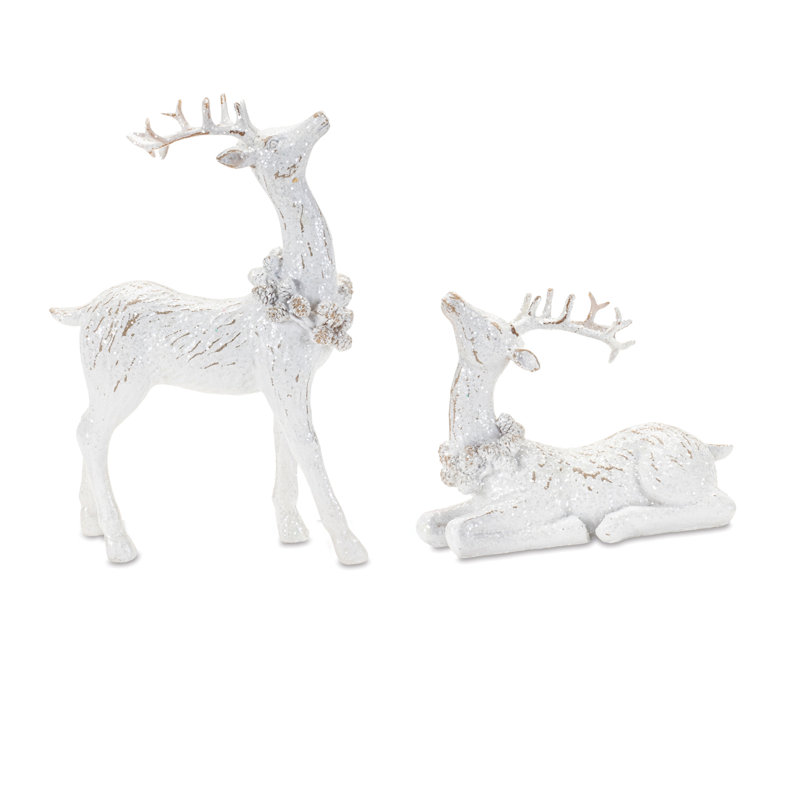 Figurine de cerf d'hiver (ensemble de 4)