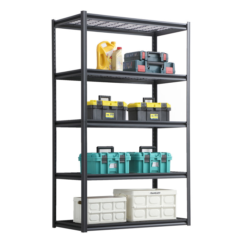 Tablettes de rangement robustes en métal, (5 tablettes) H 23,6 po x l 78 po x P 47,2 po