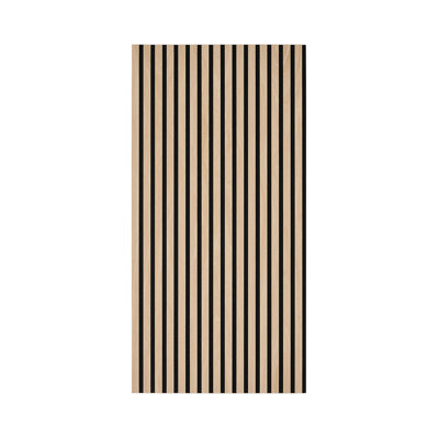 Panneaux muraux en bois, 120 x 60 cm, panneaux acoustiques à lattes au fini chêne, conçus pour l'absorption acoustique dans les salons, chambres, bureaux et studios, décoration murale intérieure, matériau PET, kit de vis inclus