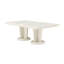 Rectangle Oak Extendable Double Pedestal Dining Table