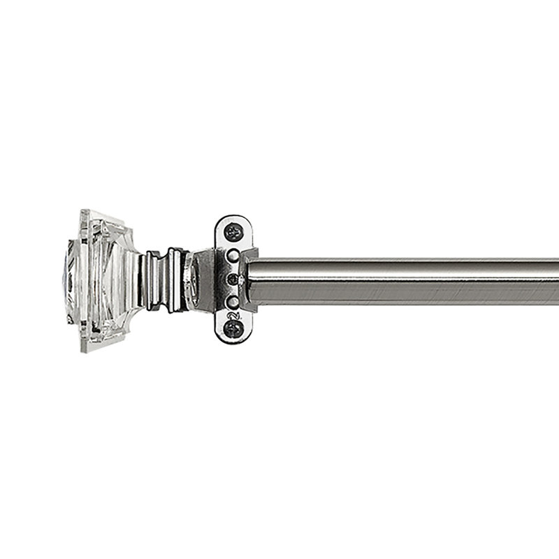 Wokingham Adjustable Single Curtain Pole, 48" - 86"