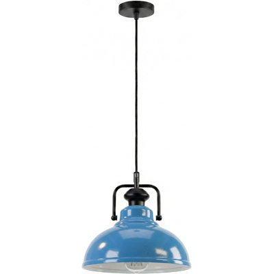 Luminaire suspendu en forme de dôme en métal avec abat-jour industriel en métal pour cuisine, salle à manger, café, bar et décoration intérieure