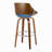 Palmona Fixed-Height Bar & Counter Stool with Bent Wood Legs & Round Footrest (Set of 2)-90954868-90954848