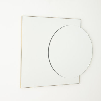 Mila Square/Circle Stainless Steel Beveled Mirror