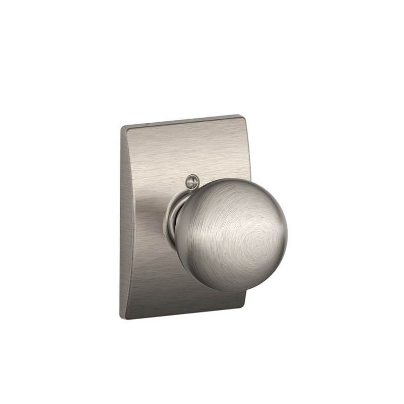 Orbit Knob with Century Trim Non-Turning Lock, Satin Nickel