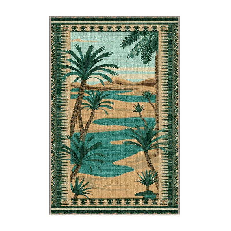  Tapis lavable Desert Oasis Southwestern, Tapis de couloir 2 pi x 4 pi