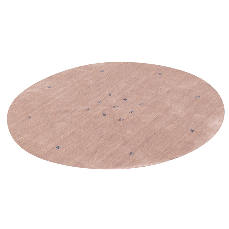 One-of-a-Kind 6' X 6' New Age Round Wool Area Rug in Taupe