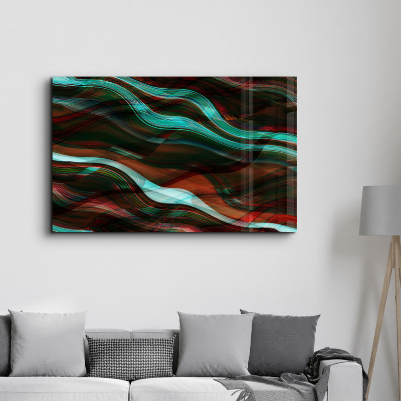Peinture élégante en verre trempé de 27,6 po x 43,3 po | 100% verre trempé, épaisseur: 0,16 pouce | Œuvre imprimée UV, parfaite pour la décoration intérieure et les intérieurs modernes, des visuels époustouflants pour toute pièce