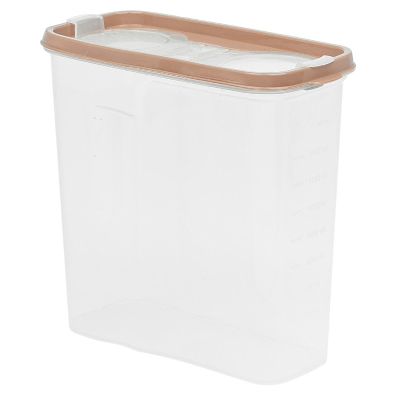 Kacie Food Storage Container, Taupe/White