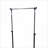  66 Inch Tall Matte Black Metal & Wood Rolling Coat Rack