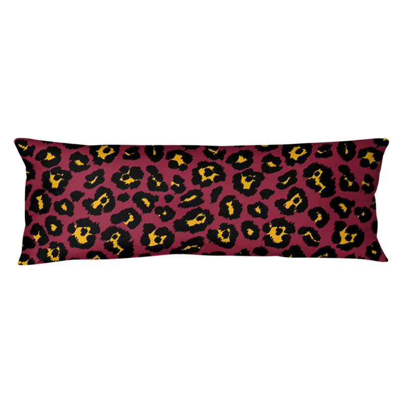 Polyester Medium Pillow, Microfiber, Red/Yellow