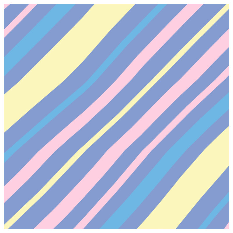 Tapis de bain pastel à rayures diagonales, L 34 po x L 21 po