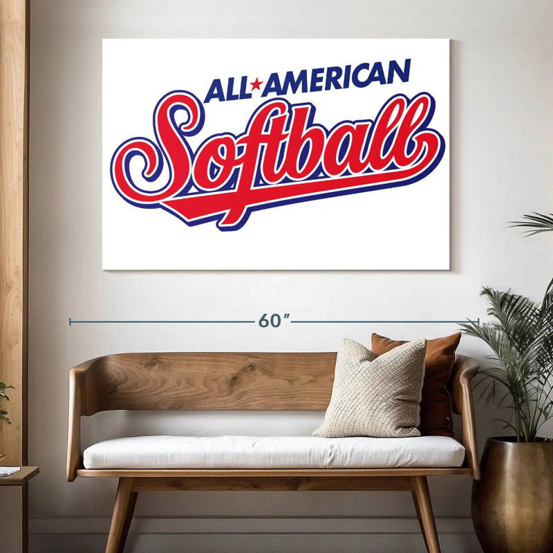 Plaque Kema American Softball, H 34 po x l 51 po
