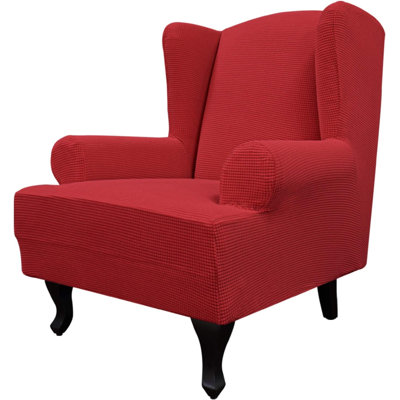 Box Cushion Wingback Slipcover