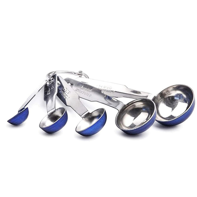 Cuillères à mesurer empilables en acier inoxydable de 5 pièces YBM Home, mesure des ingrédients secs ou liquides, pour la cuisson et la cuisson