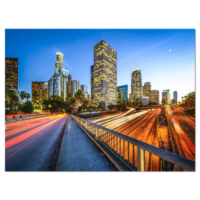 " Downtown LA With Traffic Trail "