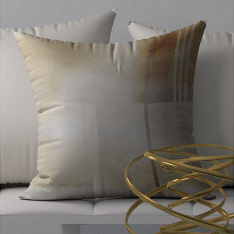 Abstract Throw Pillow, 18" H x 18" W