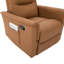 Fauteuil inclinable en cuir synthétique Liora avec massage à 8 points, base berçante et pivotante, dossier réglable-76305609