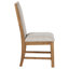 Chaise d'appoint de salle à manger rembourrée brun naturel Survista (ensemble de 2)