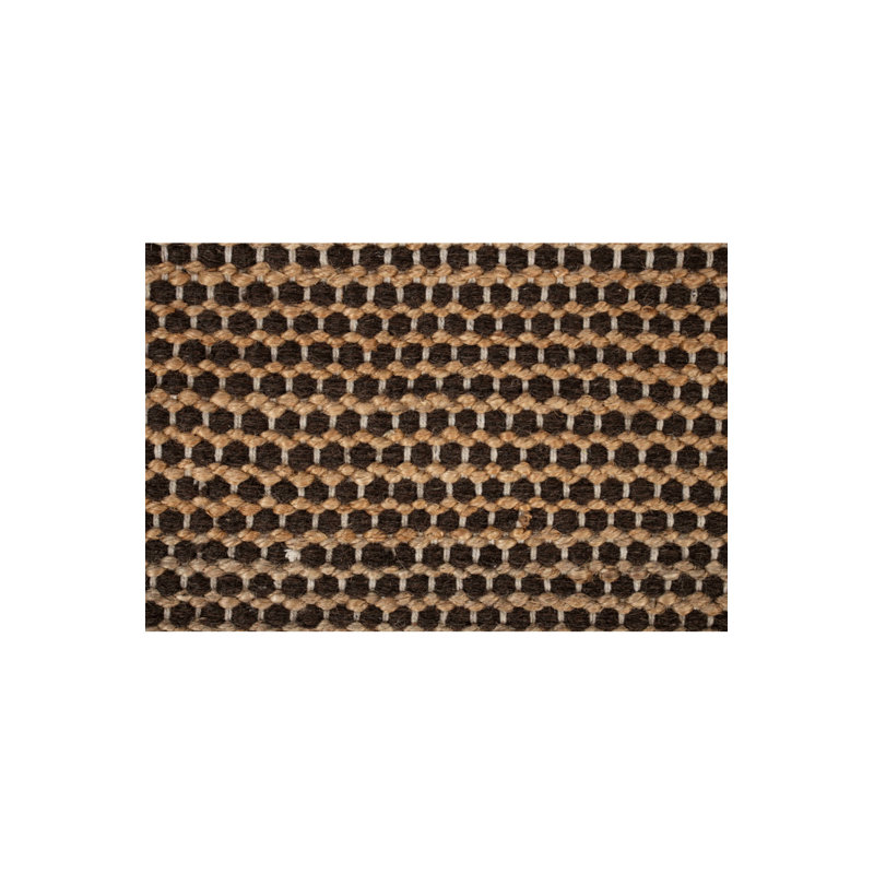 Djahe Striped Area Rug in Brown/White