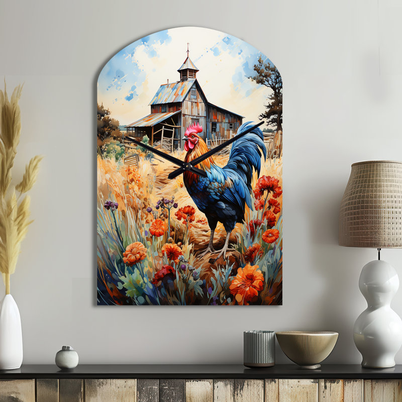 Horloge murale Roaster Barnyard Serenade IV, Grand