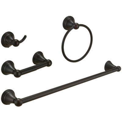 Foster Oil Rubbed Bronze 4 pieces Decorative Bathroom Hardware sets