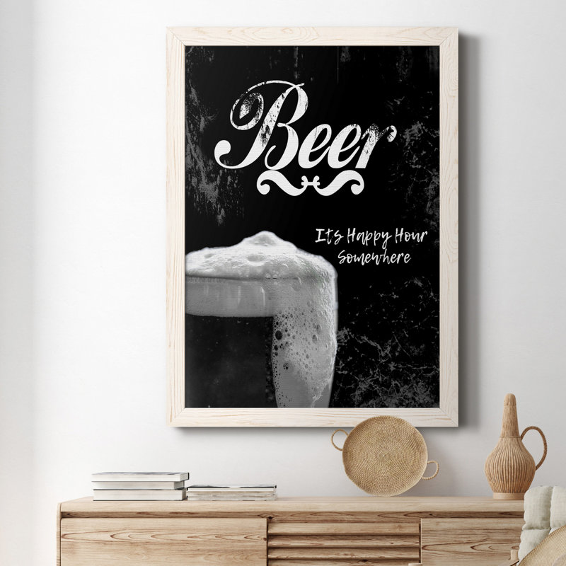 «Beer», impression sur toile tendue, Cadre blanc, H 20 po x l 17 po x P 1,5 po