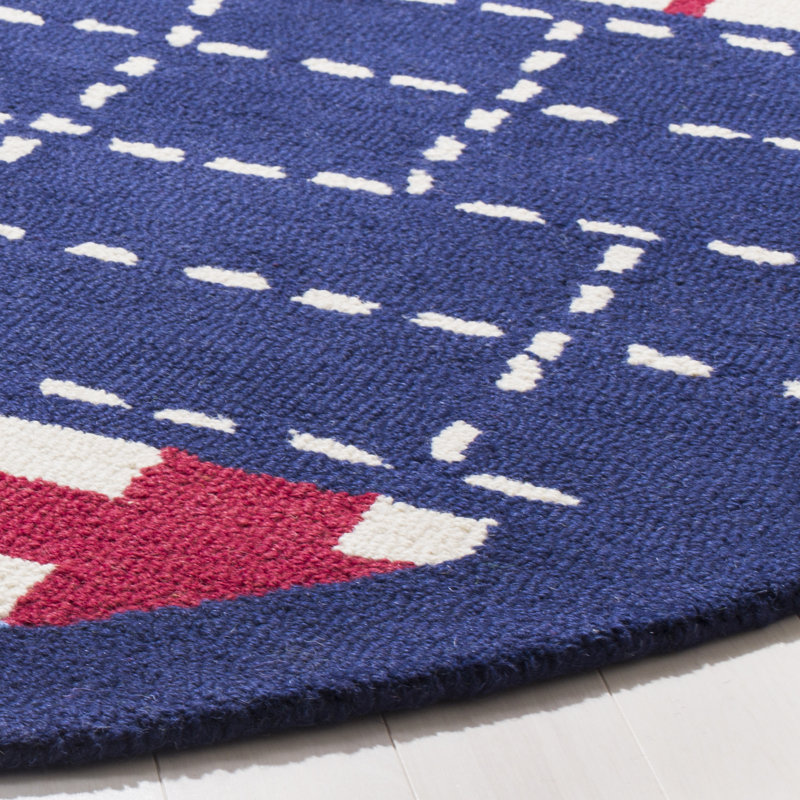 Tapis 80% laine et 20% coton touffeté à la main Nani, Rond 6 pi