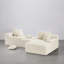 Upholstered Faux Rabbit Fur Flannel Modular Oversized Sleeper Sofa with Pillows No Assembly Required-1005059609