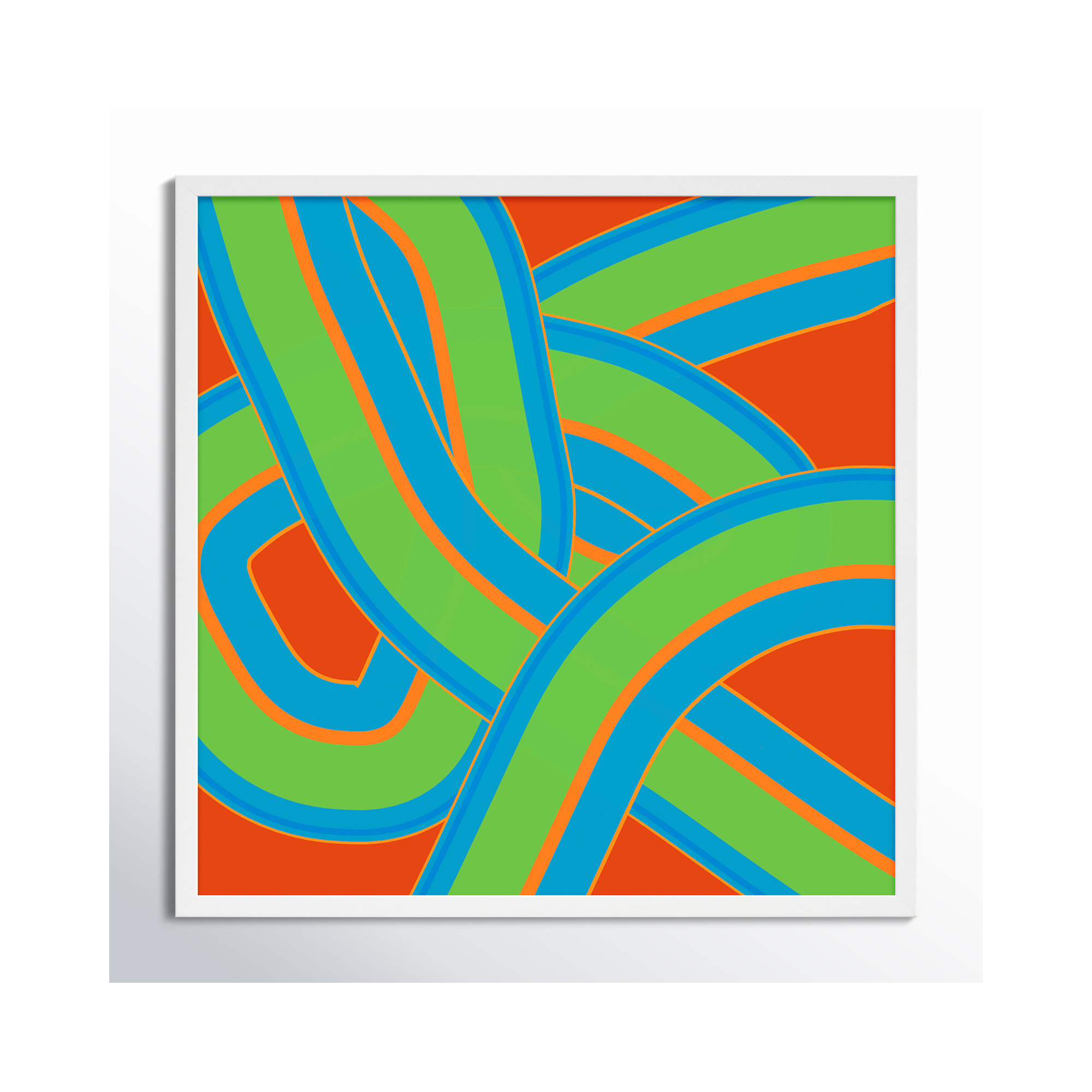 Twisted Love by Jacques Pilon, 16" H x 16" W x 1.25" D, White