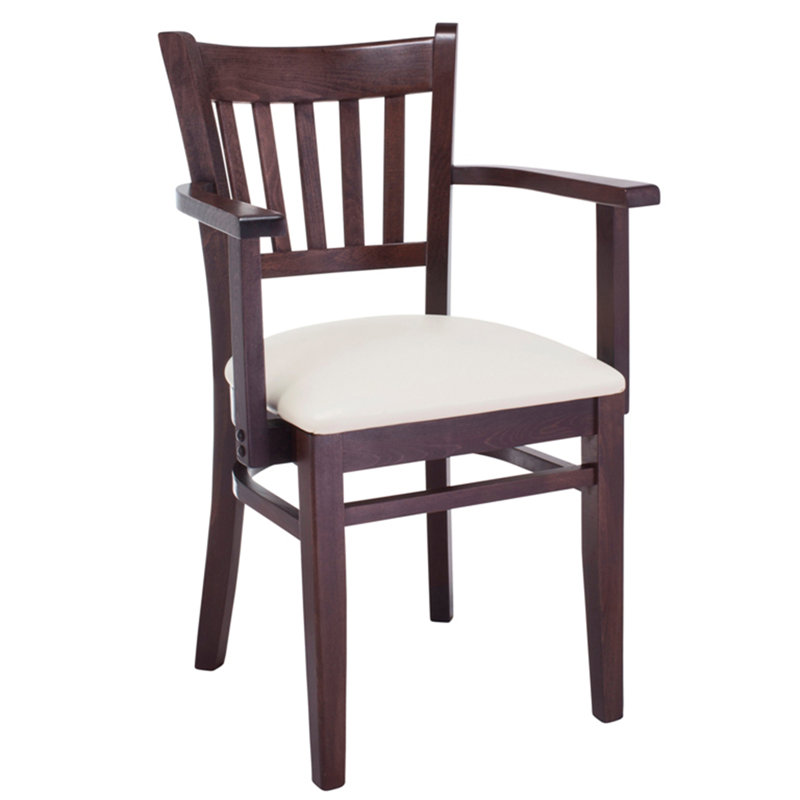 Chaise rembourrée Stahr, Noyer