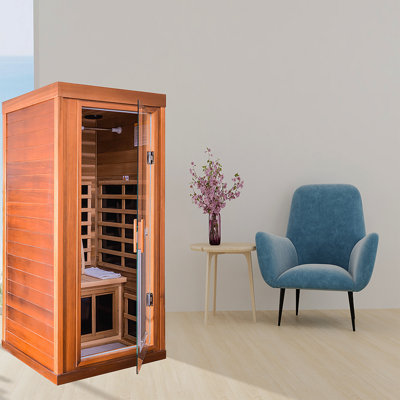 One Person Far Infrared Red Cedar Standard Indoor Sauna Room