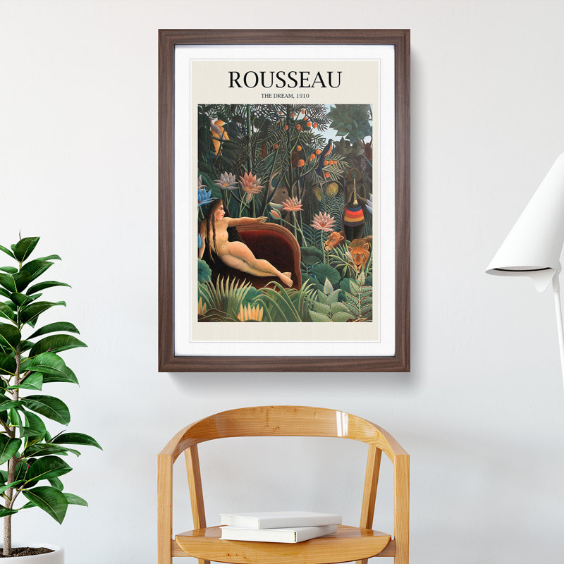 The Dream by Henri Rousseau - Framed Print, Walnut Framed, 48cm H x 36cm W x 2cm D