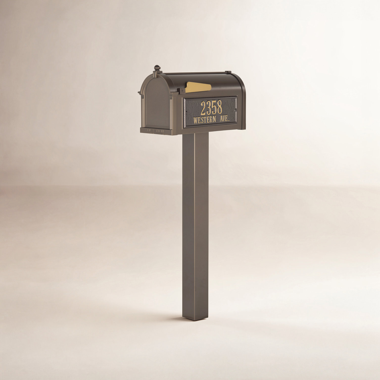 Premium Post-Mounted Mailbox, Yes, Bronze
