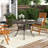 Round Metal Outdoor Dining Table With Umbrella Hole , 41'' in. W 41'' in. D-1532495587