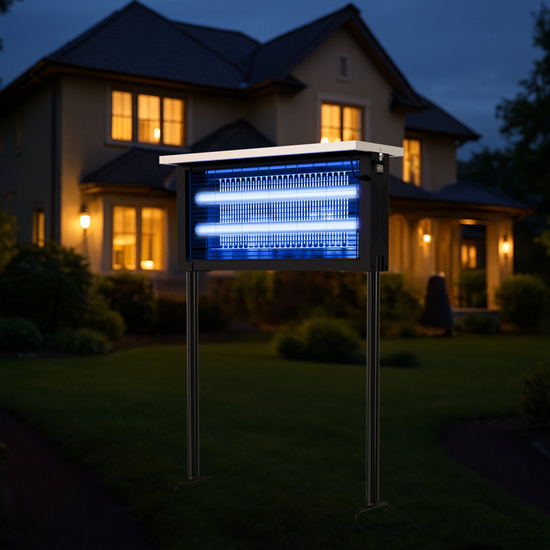 Lampe solaire anti-moustique solaire avec panneau solaire Fly Zapper